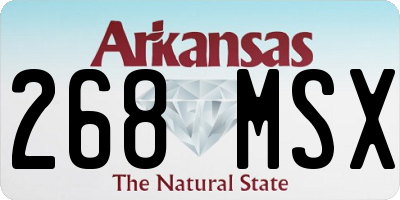AR license plate 268MSX