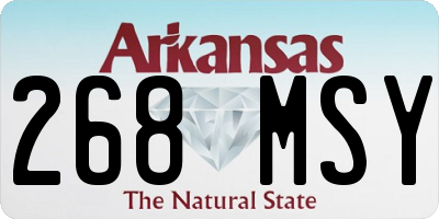 AR license plate 268MSY