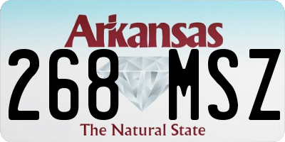 AR license plate 268MSZ