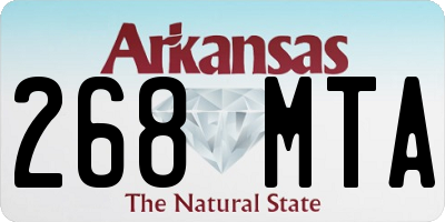 AR license plate 268MTA