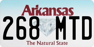 AR license plate 268MTD