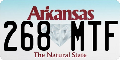 AR license plate 268MTF