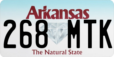 AR license plate 268MTK