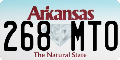 AR license plate 268MTO