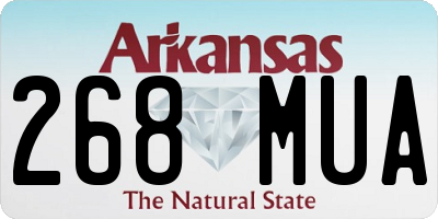 AR license plate 268MUA
