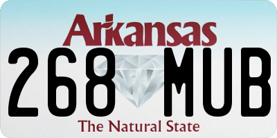 AR license plate 268MUB