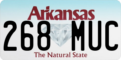 AR license plate 268MUC