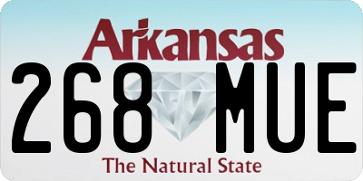 AR license plate 268MUE