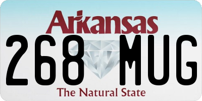 AR license plate 268MUG