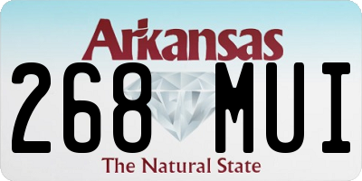 AR license plate 268MUI