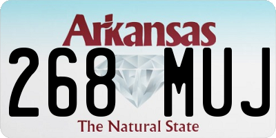 AR license plate 268MUJ