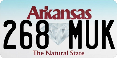 AR license plate 268MUK