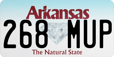 AR license plate 268MUP