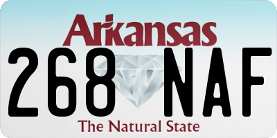 AR license plate 268NAF