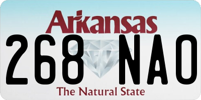 AR license plate 268NAO