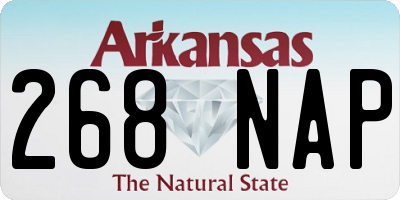 AR license plate 268NAP