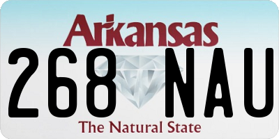 AR license plate 268NAU