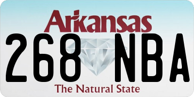 AR license plate 268NBA