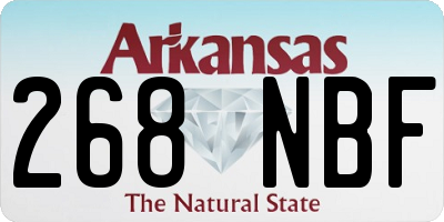 AR license plate 268NBF