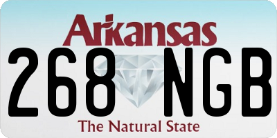 AR license plate 268NGB