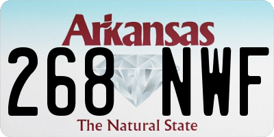 AR license plate 268NWF