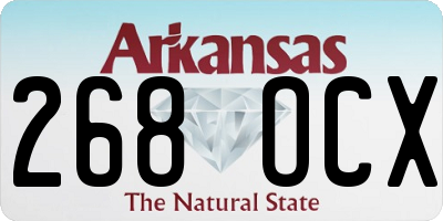 AR license plate 268OCX