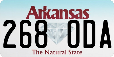 AR license plate 268ODA