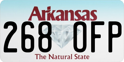 AR license plate 268OFP