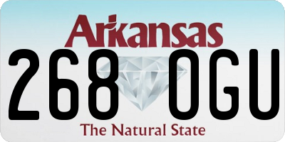 AR license plate 268OGU