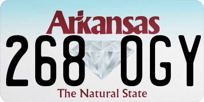 AR license plate 268OGY