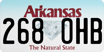 AR license plate 268OHB