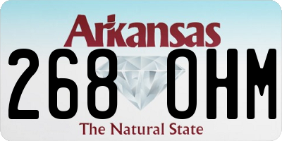 AR license plate 268OHM