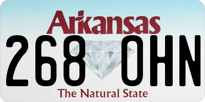 AR license plate 268OHN