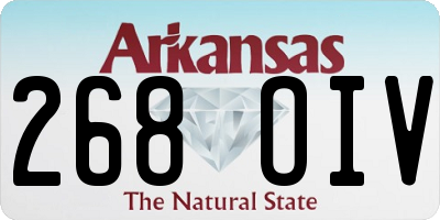 AR license plate 268OIV