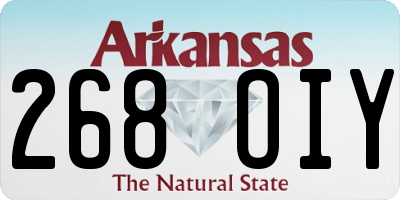 AR license plate 268OIY