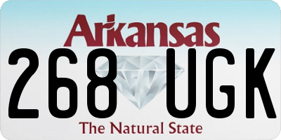 AR license plate 268UGK