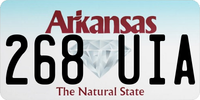 AR license plate 268UIA