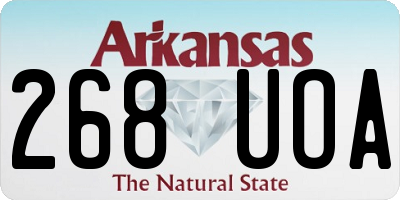 AR license plate 268UOA