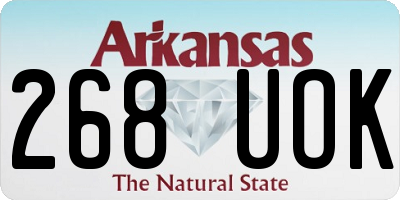 AR license plate 268UOK