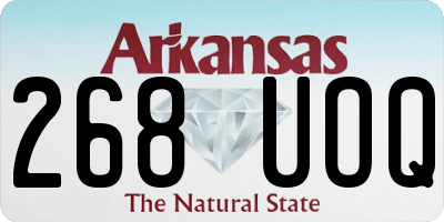 AR license plate 268UOQ