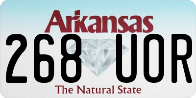 AR license plate 268UOR