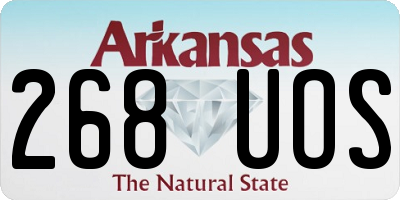 AR license plate 268UOS