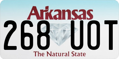 AR license plate 268UOT