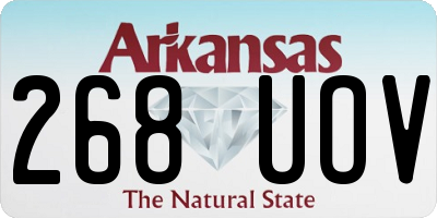 AR license plate 268UOV