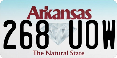 AR license plate 268UOW