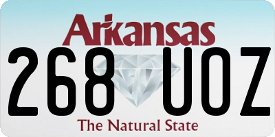 AR license plate 268UOZ