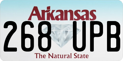 AR license plate 268UPB