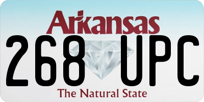 AR license plate 268UPC