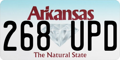 AR license plate 268UPD