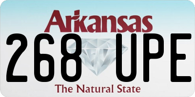 AR license plate 268UPE